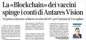 La «Blockchain» spinge Antares