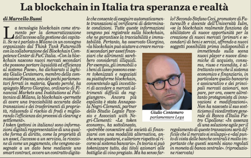 La blockchain in Italia tra speranza e realtà